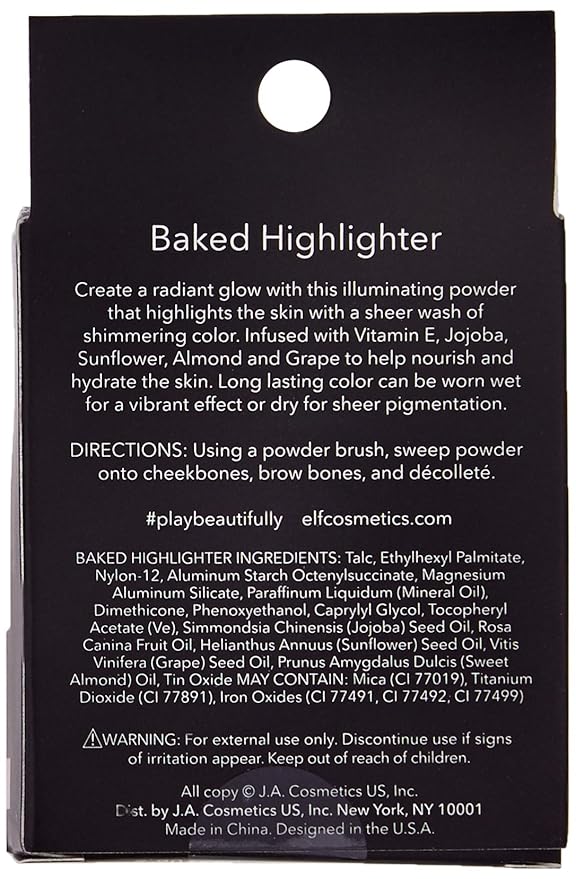 e.l.f. Baked Highlighter, Sheer Shimmering Color, Blush Gems, 0.16 Ounce-Velvo Beauty