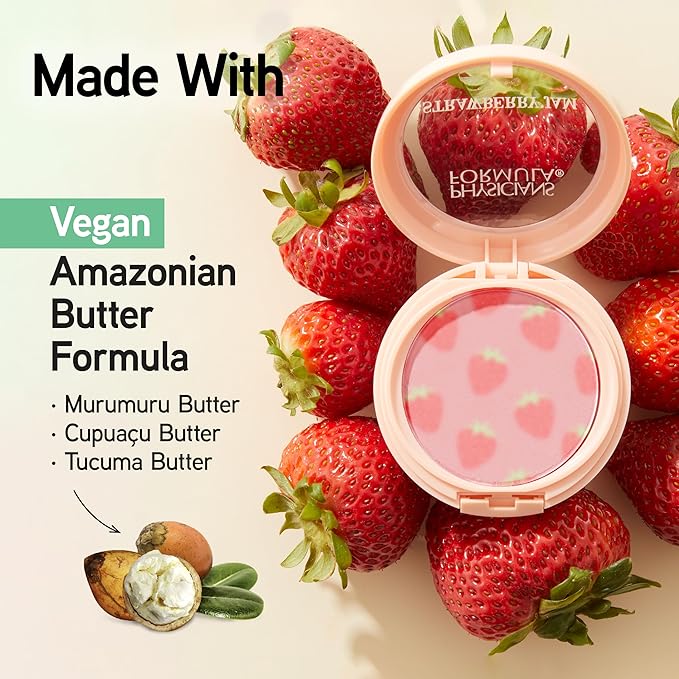 Physicians Formula Murumuru Strawberry Jam Blush Strawberry, Shimmery finish-Velvo Beauty