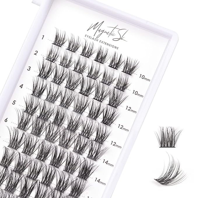 Cluster Lashes 72 Individual Lashes Clusters Eyelash Extensions False Eyelashes DIY Lash Extension Kit Reusable False Eyelashes Natural Look Mix 10-16mm C D Curl-DM06-Velvo Beauty