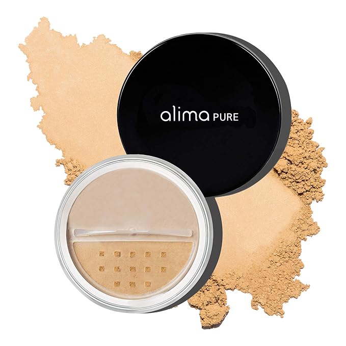 Alima Pure Matte Foundation Loose Mineral Powder Foundation Makeup, Loose Powder Makeup Oil Free Talc Free Powder, Natural Makeup Mineral Foundation Full Coverage Natural Foundation Powder .15 oz/4.5g-Velvo Beauty