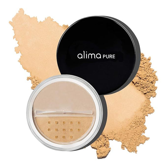 Alima Pure Matte Foundation Loose Mineral Powder Foundation Makeup, Loose Powder Makeup Oil Free Talc Free Powder, Natural Makeup Mineral Foundation Full Coverage Natural Foundation Powder .15 oz/4.5g-Velvo Beauty