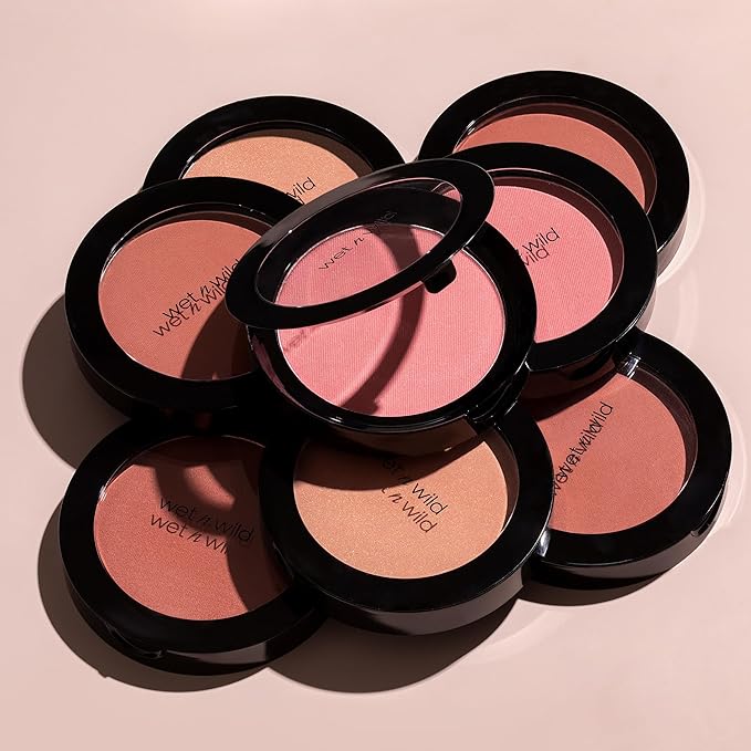 wet n wild Color Icon Blush, Effortless Glow & Seamless Blend infused with Luxuriously Smooth Jojoba Oil, Sheer Finish with a Matte Natural Glow, Cruelty-Free & Vegan - Pinch Me Pink-Velvo Beauty