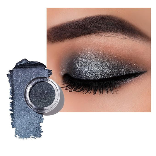 Oulac Grey Cream Eyeshadow, Waterproof Highly Pigmented Glitter Eye Shadow with Moisturizing Formula, Extremely Soft Creamy Texture, Easy to Blend, Large Capacity,.(06)-Velvo Beauty