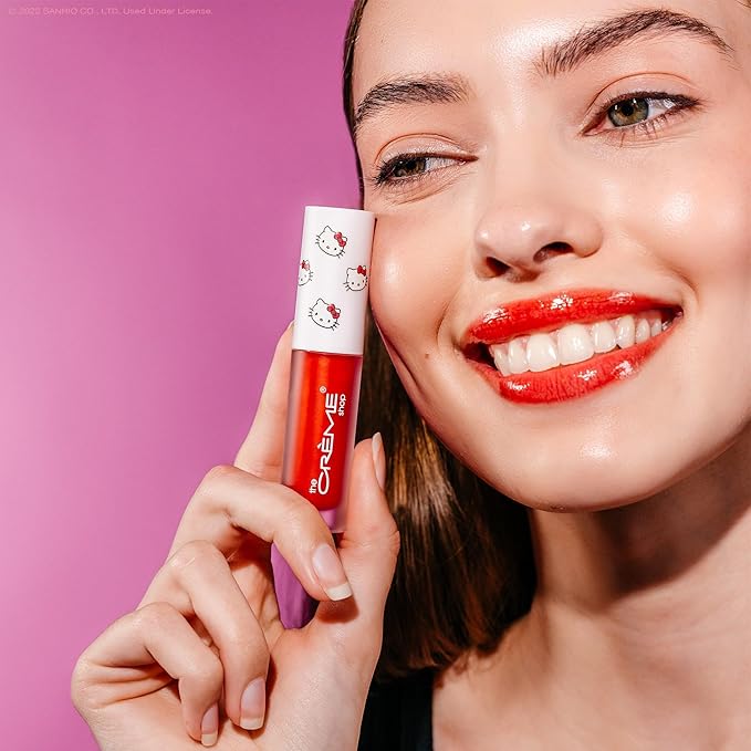 The Crème Shop x Sanrio Hello Kitty Collection: Ultimate Lip Elixir - Kawaii Kiss Lip Oil Set with Nourishing Ingredients - Perfect for Hydration, Shine, and a Hint of Tint (Set of 4)-Velvo Beauty