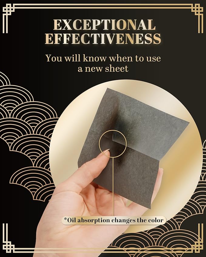 [KPOP Beauty] Makeup Friendly Oil Blotting Paper - DANABE Bamboo Charcoal Face Oil Blotting Sheets | Korean Skincare Oil Absorbing Sheets for Face (4x3.6 in.100 Large Sheets)-Velvo Beauty