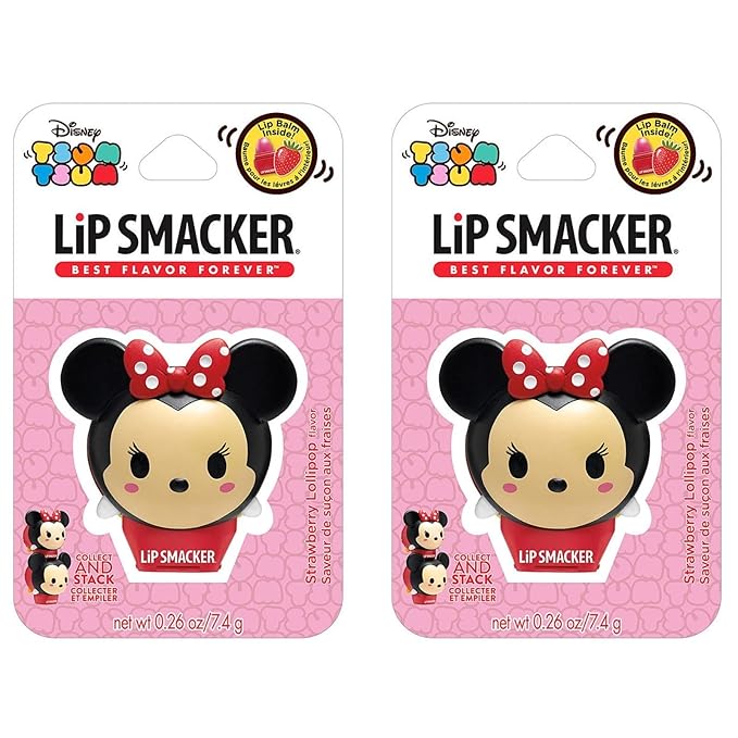 (2 Pack) Lip Smacker Balms, Limited Edition, Strawberry Lollipop Flavor Y-Velvo Beauty