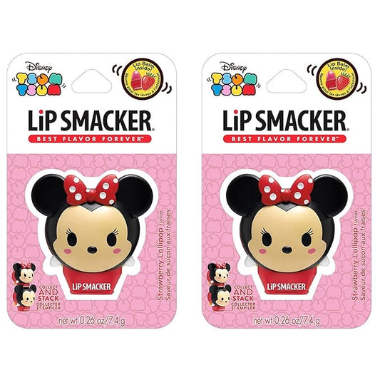 (2 Pack) Lip Smacker Balms, Limited Edition, Strawberry Lollipop Flavor Y-Velvo Beauty