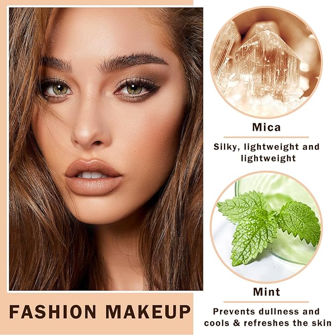 Setting Powder Loose Face Powder Lightweight Soft Smooth Brighten Minimizes Pores Long Lasting Oil Control Loose Powder Makeup For Matte Flawless Finish 01#Foggy White-Velvo Beauty