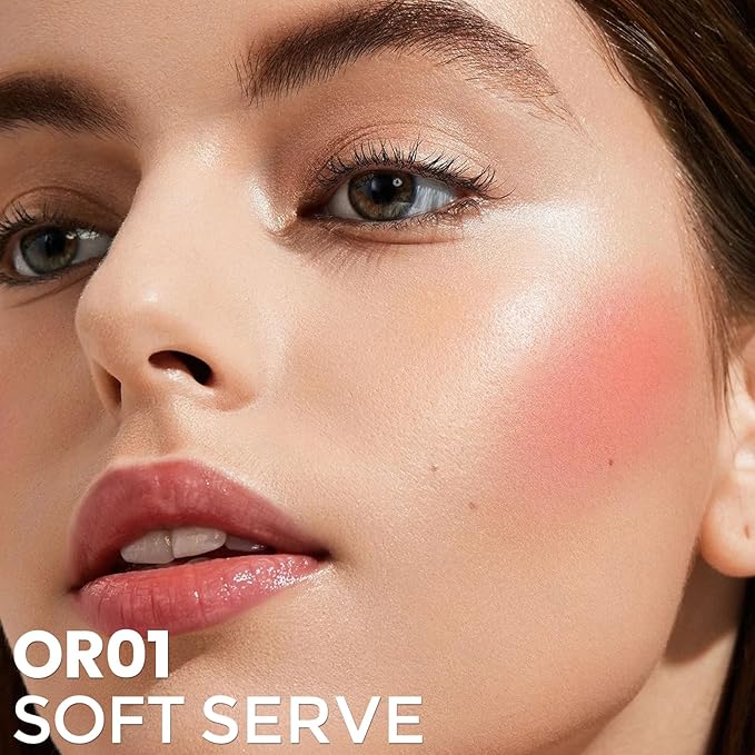 FOCALLURE Silky Cream Liquid Blush,Leaving a Matte Dewy Makeup Look,Easy to Apply and Create a Natural Flush,Long Lasting and Lightweight Cheek Blush Face Makeup,SOFT SERVE-Velvo Beauty