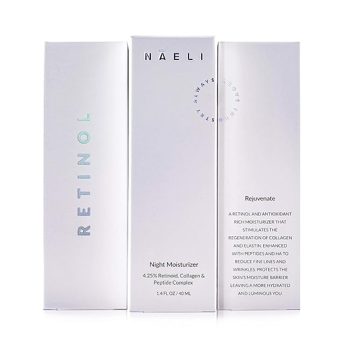 Retinoid Cream - 4.25% Retinol Night Moisturizer for Face & Neck with Collagen, Peptides & Hyaluronic Acid - Anti Aging Wrinkle Cream, Improves Skin Tone & Texture, 1.4 oz-Velvo Beauty