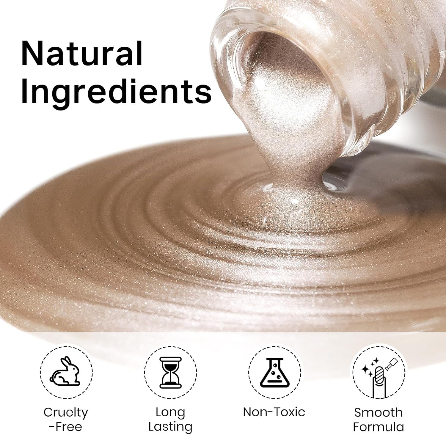 MIZHSE Champagne Mirror Nail Polish, Quick Dry Metallic Nail Polish, Air Dry Fast Chrome Nail Lacquer Bright Color Oil-based Nail Art Manicure DIY Home-Velvo Beauty