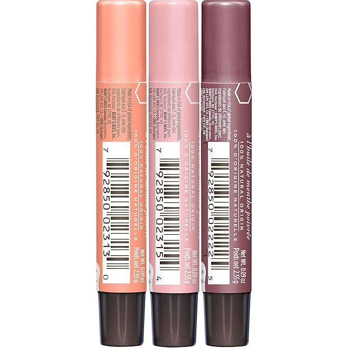 Burt's Bees Lip Balm Spring Gifts, 3 Nourishing Lip Care Shimmers for All Day Glow, Kissable Color Spring Gift Set -Peony, Fig & Rhubarb (Packaging May Vary)-Velvo Beauty