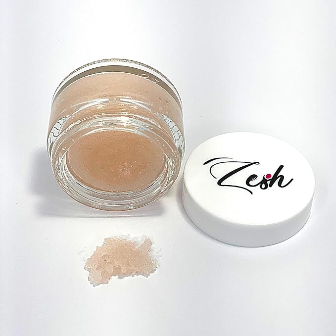 Organic Lip Scrub - Enriched with Organic Coconut Oil, Shea Butter, Avocado Oil, Jojoba Oil, and Vitamin E, Exfoliates and Hydrates Dry or Chapped Lips, Made in Canada, 70g-Velvo Beauty