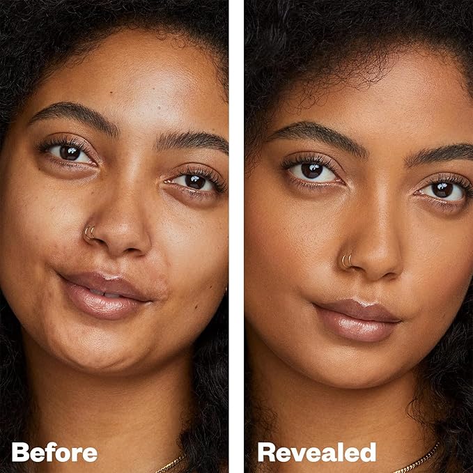 Kosas Revealer Skin-Improving Foundation with SPF 25 Protection - Hydrate, Brighten, Soothe, Plump, Protect Skin - Smoothing Texture, Natural Finish and Clean Formula - Medium Deep Warm 300-Velvo Beauty