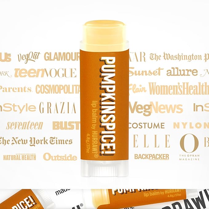 Hurraw! Pumpkin Spice Lip Balm: Organic, Certified Vegan, Cruelty and Gluten Free. Non-GMO, 100% Natural Ingredients. Bee, Shea, Soy and Palm Free. Made in USA-Velvo Beauty