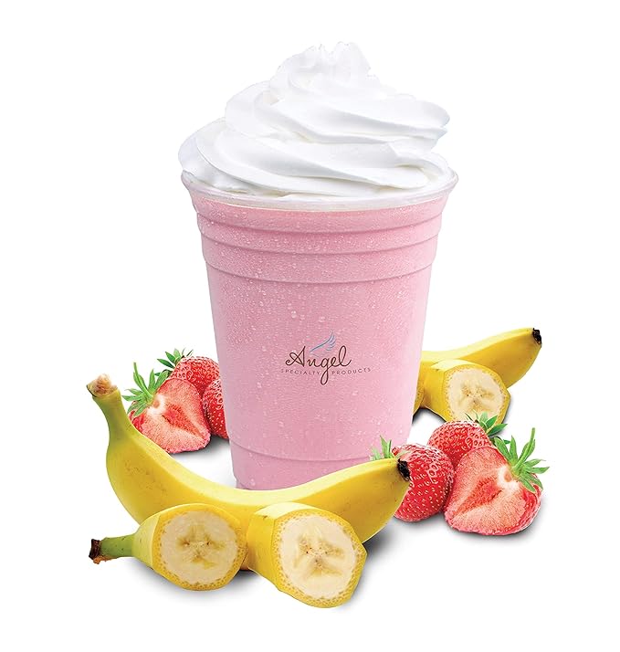 Angel Specialty Products, Blended Smoothie, 3-Pound Bag Instant Frappe Powder Mix, Strawberry Banana [3 LB] [34 Servings]-Velvo Beauty