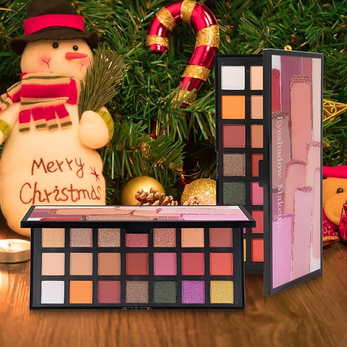 Matte Eyeshadow Palette, Nude Eyeshadow Palette Makeup Set, Matte Shimmer High Pigmented Blending Powder Velvet Texture Eye Shadow Kit-Velvo Beauty