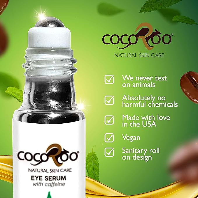Caffeinated Eye Serum, Nutrient-Dense, 100% Pure, Natural & Vegan (Peppermint)-Velvo Beauty