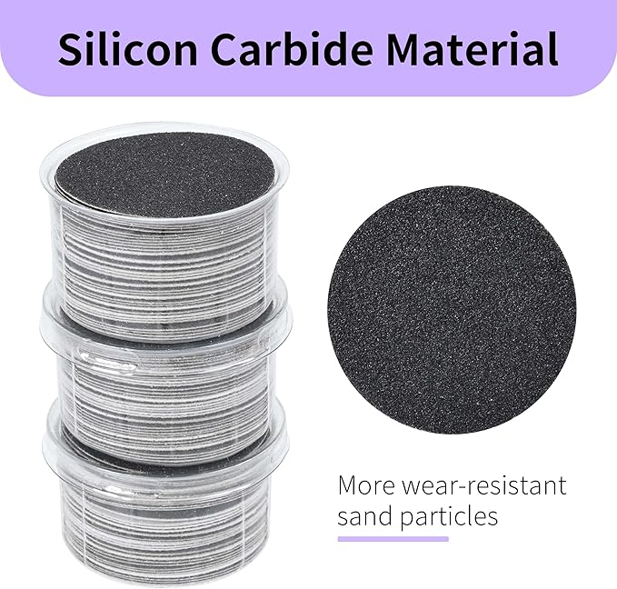 120PCS Fine 180 Grit Replaceable Sandpaper Discs for Electric Foot Callus Removers - 42mm Ultra-Soft Foot File Refills - Gentle Polishing & Baby-Smooth Finish-Velvo Beauty