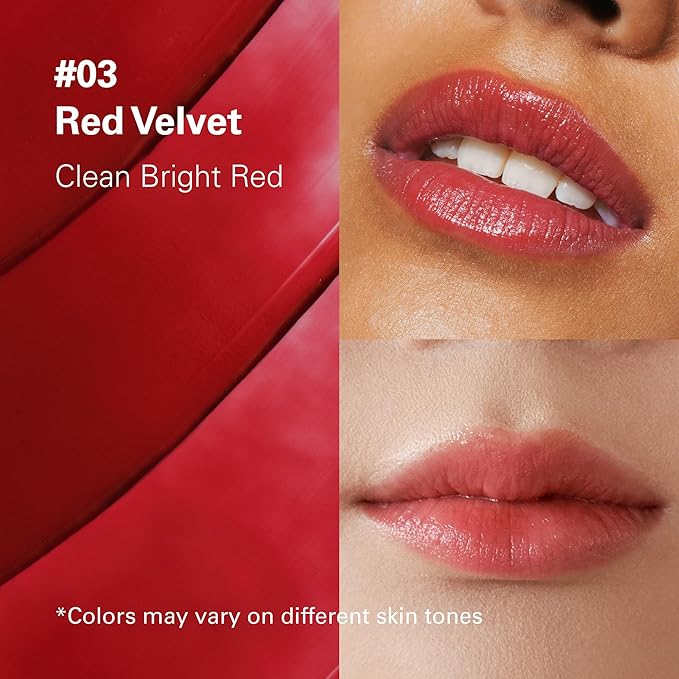 Melixir Vegan Lip Butter #03 Red Velvet (+11 more colors), Deep Nourishing Tinted Lip Balm for Dry Lips, Bee-Free, Petrolatum-Free, Plant-Based, Hydrating for Cracked & Chapped Lips, Travel Essentials-Velvo Beauty