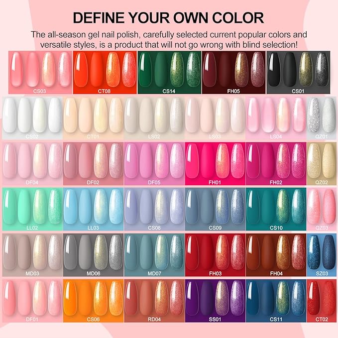 COSCELIA Gel Nail Polish Kit with U V light and Drill Starter Kit 35 Colors Gel Nail Polish with 5pcs Top Base Coat Nail Art All Seasons Professional Gel Manicure Kit DIY at Home Gifts for Women-Velvo Beauty