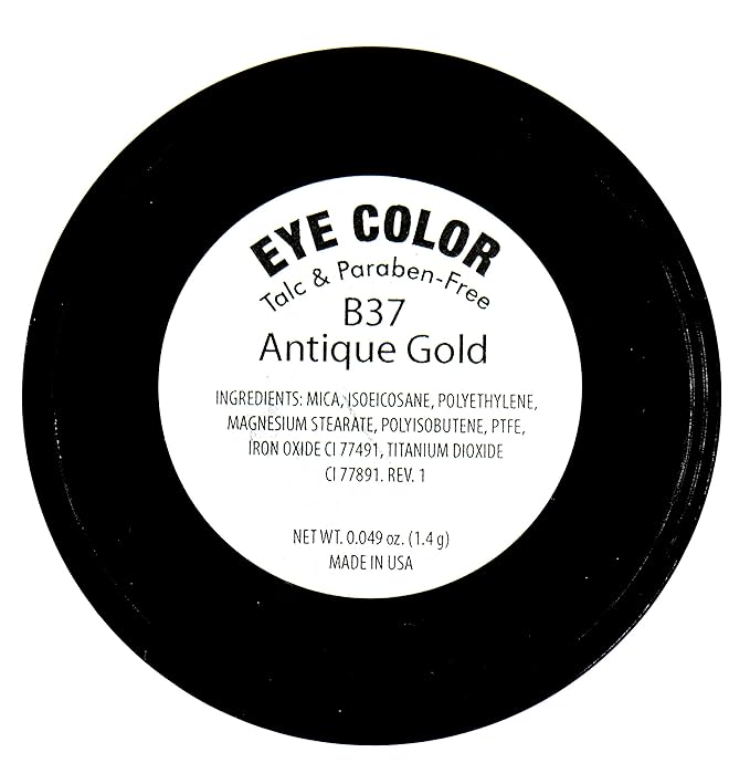 Antique Gold Carmel Bronze Shimmer Pressed Powder Single Vegan Eyeshadow; Talc, Paraben & Cruelty Free-Velvo Beauty