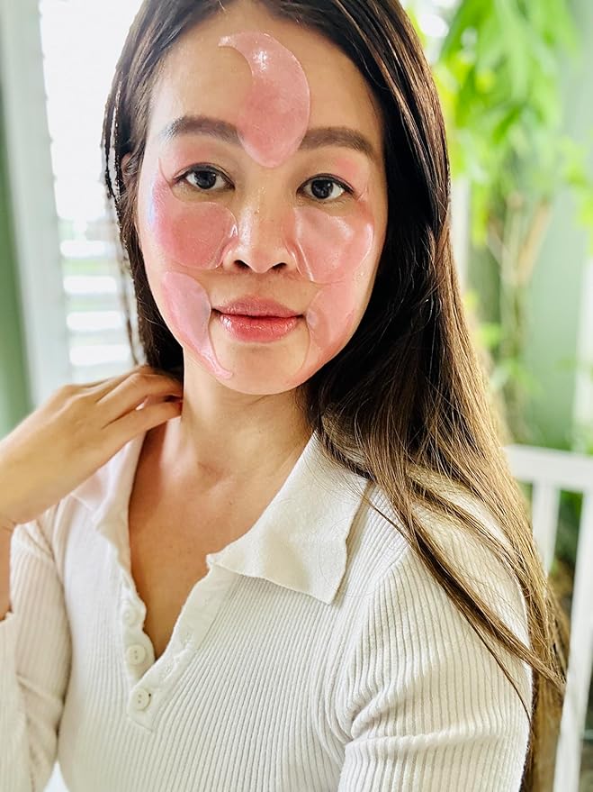 Under Eye Bags Treatment, Rose Eye Mask, Eye Treatment Mask, For Moisturizing,Revitalizing, Lift & Firm, Anti- Dark Circle, Depuffing. Cruety-Free. (60 Pieces)-Velvo Beauty