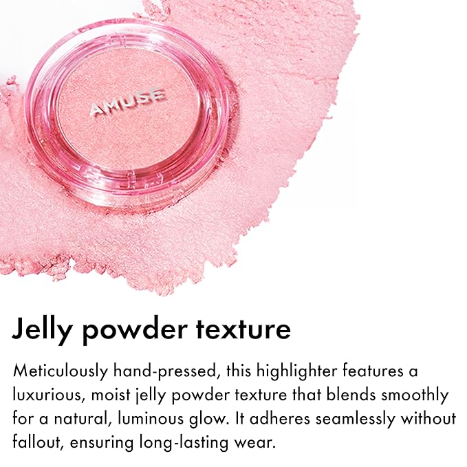 Amuse SEOUL Face Diamond Pink Diamond Highlighter | High Glossy Face Illuminator Highlighting Powder, Highlighter Makeup, Shimmer Glow, Rose & Gold Glow Highlighter, Cruelty-Free & Vegan (4.7g)-Velvo Beauty