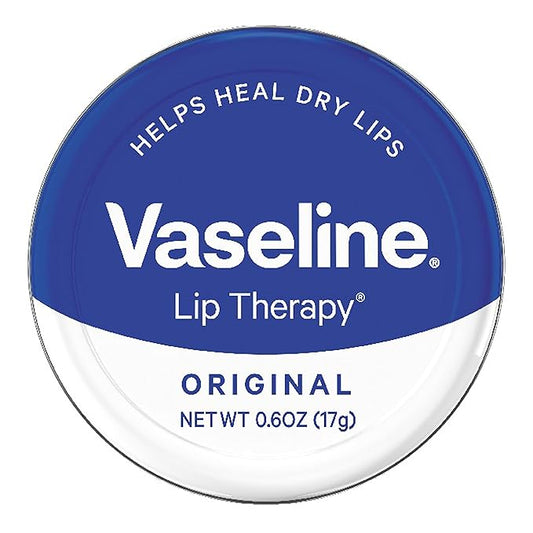 Vaseline Lip Therapy Lip Balm Tin, Original, 0.6 oz-Velvo Beauty