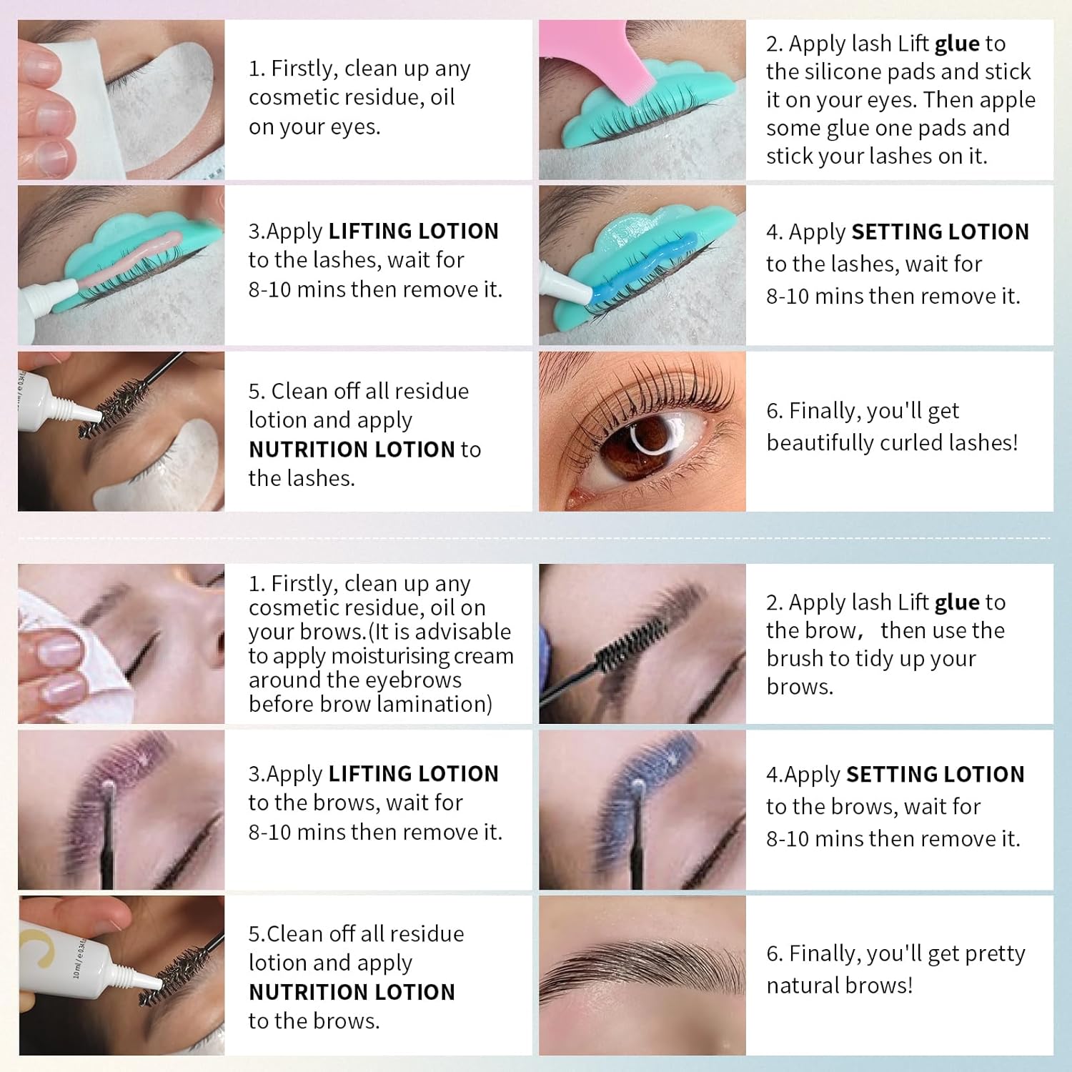 PERMANIA Lash Lift Kit, Tube Design Easy to Apply Brow Lamination Kit, for Natural Results Instant Lifting & Curling with Detailed Instruction (with Liquid Glue)-Velvo Beauty