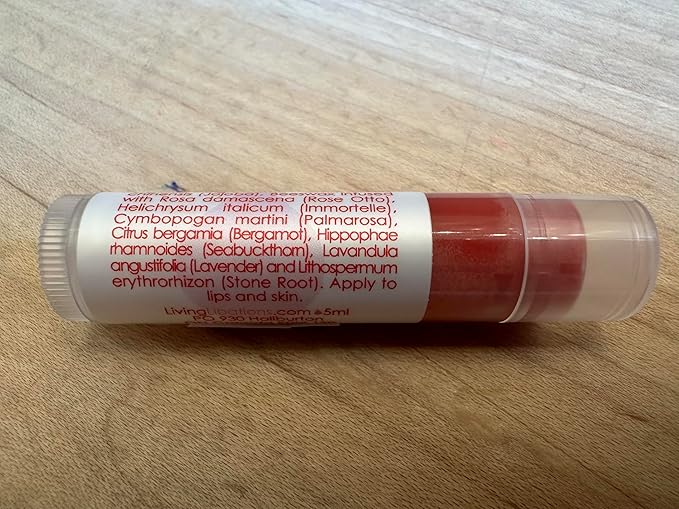 Living Libations - Organic 'Rose Glow Lover Lips' Lip Balm | Natural, Wildcrafted Clean Beauty (2-pack)-Velvo Beauty