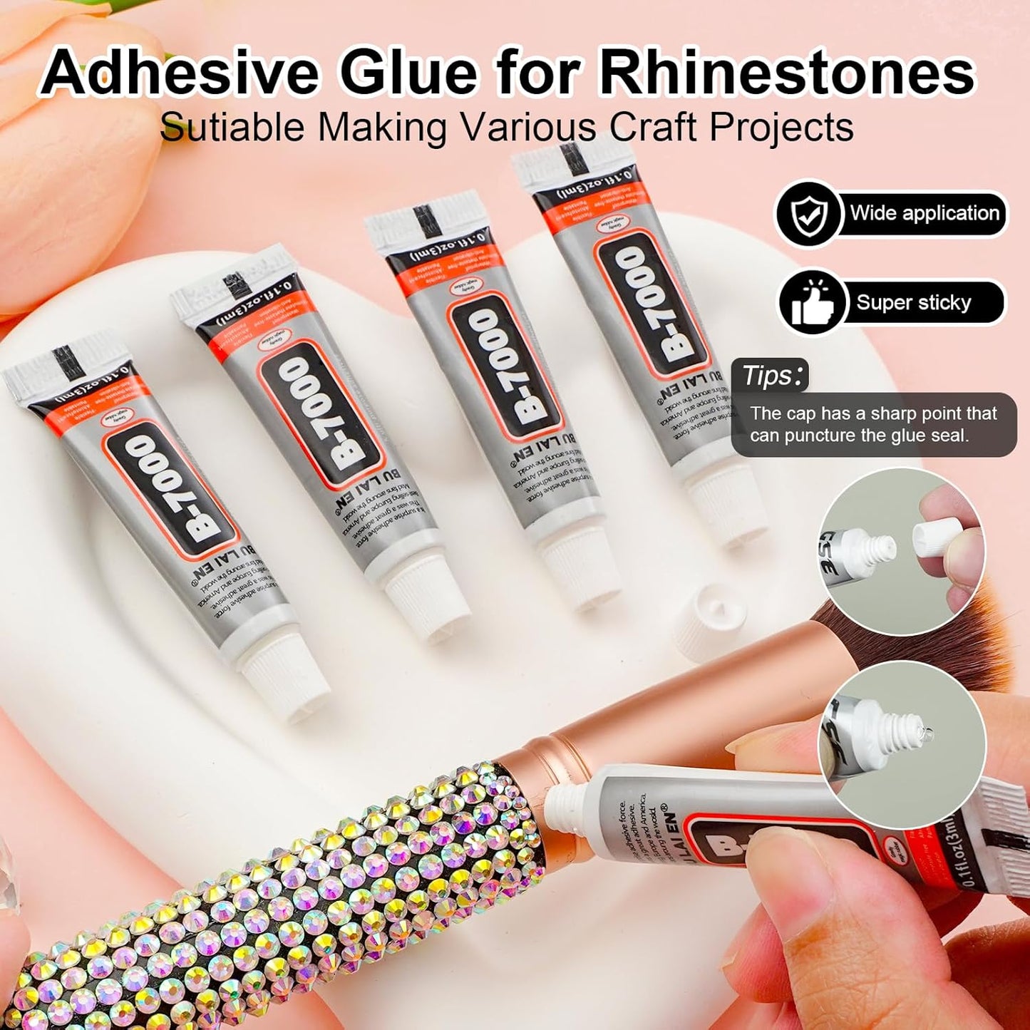 Canvalite 25000PCS Resin Jelly Rhinestones for Crafting,Red Flatback Gems, Bedazzling Crystal with 5Pcs 2.5g B7000 Jewelry Glue and Tweezers and Dotting Pen for DIY Crafts Clothing Shoes Nail Art-Velvo Beauty