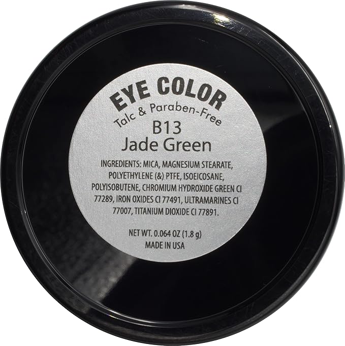 Jade Green Shimmering Eucalyptus Olive Soft Pressed Powder Single Vegan Eyeshadow; Talc, Paraben & Cruelty Free-Velvo Beauty