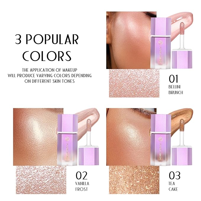 YOUNG VISION Soft Natural Glow Liquid Highlighter, Glow Liquid Illuminator Makeup,Weightless, Long-Wearing, Smudge Proof, Natural-Looking, Dewy Finish,-Velvo Beauty