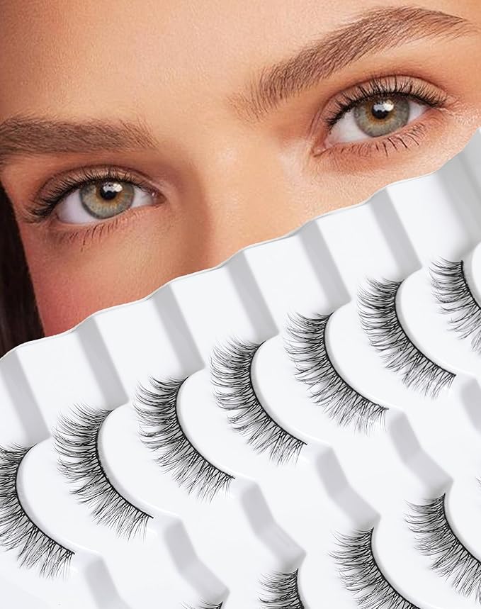 Onlyall Lashes Mink False Eyelashes Natural Wispy Lashes Soft Faux Mink Lashes Fluffy False Lashes DK72-Velvo Beauty