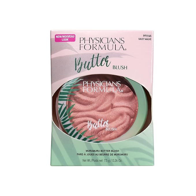 Physicians Formula Murumuru Butter Blush Makeup Powder, Saucy Mauve, Dermatologist Approved, Vegan-Velvo Beauty