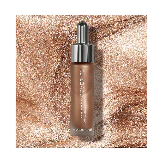 COVER FX Custom Bronzer Drops - Gilded Glow: Rich Bronze - 1 Fl Oz - Radiant Glow Liquid Bronzer - Customizable Color-Velvo Beauty