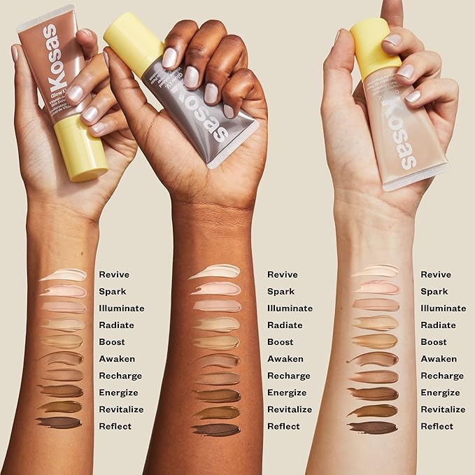 Kosas Glow I.V. Vitamin-Infused Skin Enhancer Face Makeup - Tinted Beauty Highlighter for a Healthy Glow - Radiate-Velvo Beauty