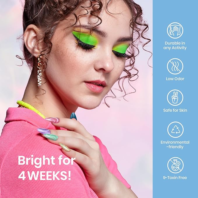 Beetles Glitter Gel Nail Polish Set, Pastel Pink Purple Blue 6 Colors Nebula Halo Chameleon Gel Polish Soak Off Uv Nail Lamp Gifts for Women-Velvo Beauty