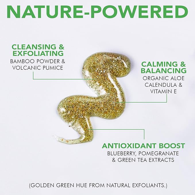 Facial Scrub Exfoliator - USA Made with Natural & Organic Ingredients, Gentle Exfoliating Face Wash for Sensitive & Acne Prone Skin, Microdermabrasion Scrub, Removes Dead Skin Cells (2 Fl Oz)-Velvo Beauty