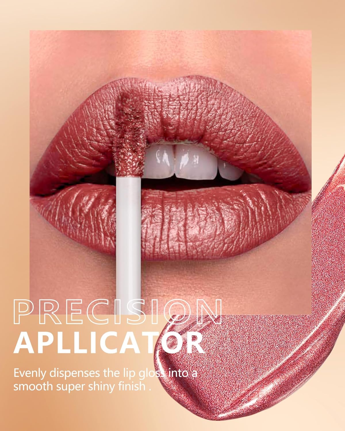 MAKI YIKA Red Lipstick for Women Metallic Lipsticks Glitter Long Lasting Lipstick No Smudge No Transfer Liquid Pink Lip Gloss (BR05 Victoria)-Velvo Beauty