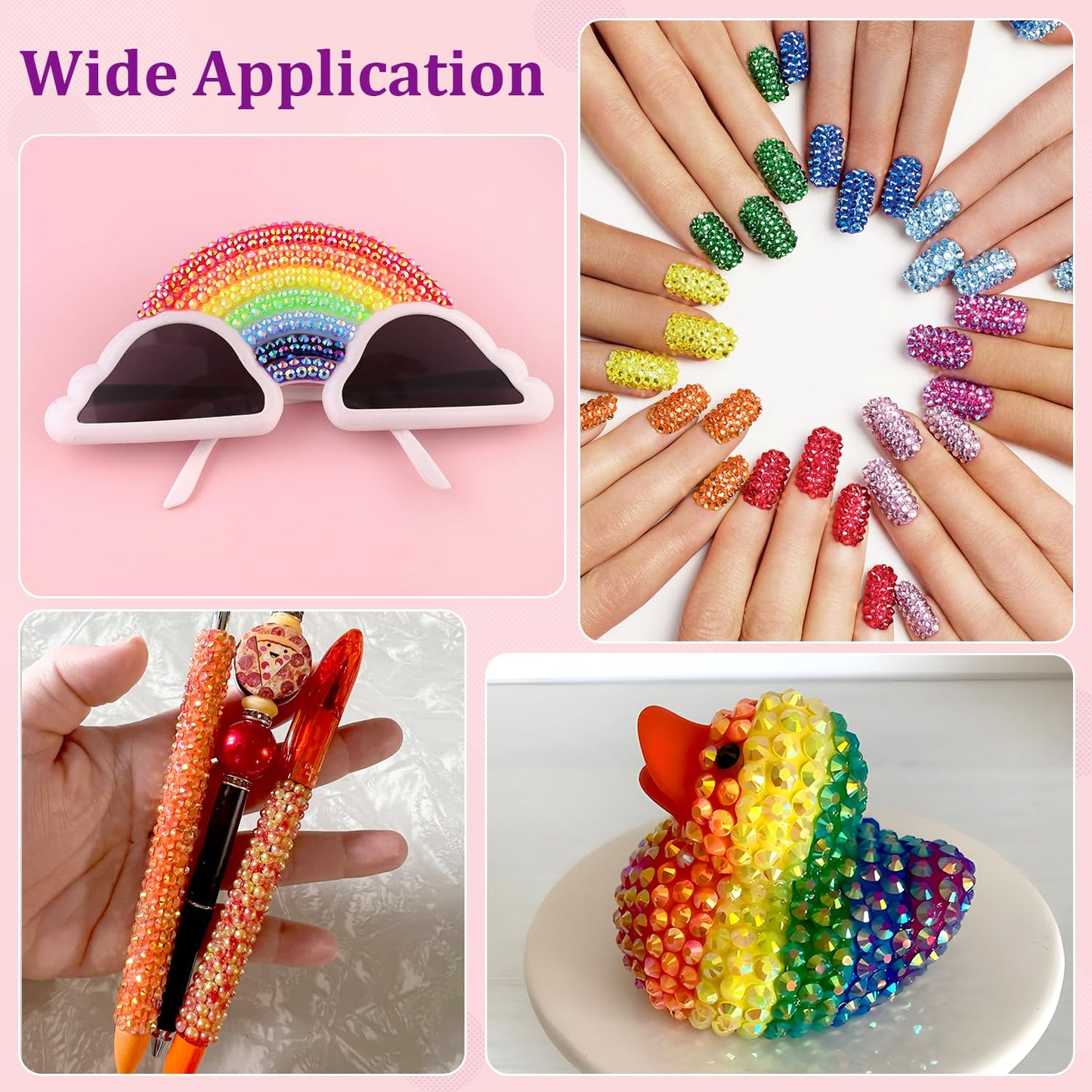 25000Pcs Resin Rhinestones with Tweezers for Crafting, Orange AB 2-6mm Mixed Sizes Non Hotfix Flatback Gems, Bedazzling Crystal for DIY Craft Clothing Mugs Tumblers Shoes Fabric Decor Nail Art-Velvo Beauty