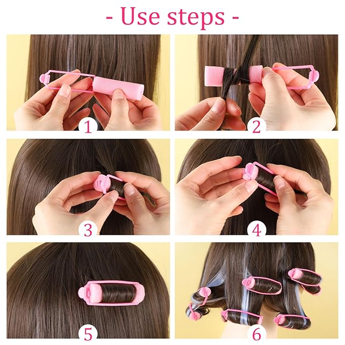 12 Pcs Foam Sponge Hair Rollers 2.4 Inch Hair Curlers to Sleep In Soft Sleep Rollers for Curls Style Heatless Curler Hair Christmas Party Hairstyles-Velvo Beauty