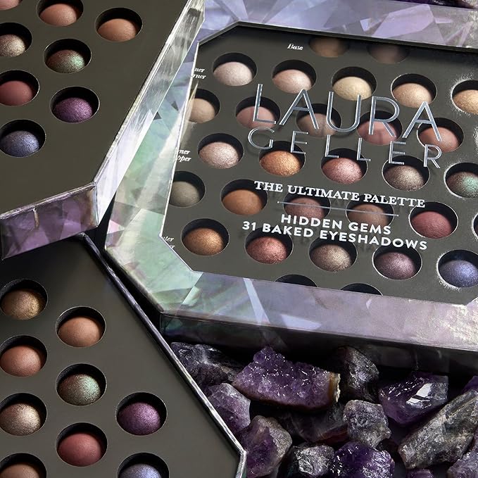 LAURA GELLER NEW YORK The Ultimate Palette Hidden Gems Baked Eyeshadow Palette - 31 shades - Matte and Shimmer Shades - Pigmented Crease-Proof Eye Makeup-Velvo Beauty