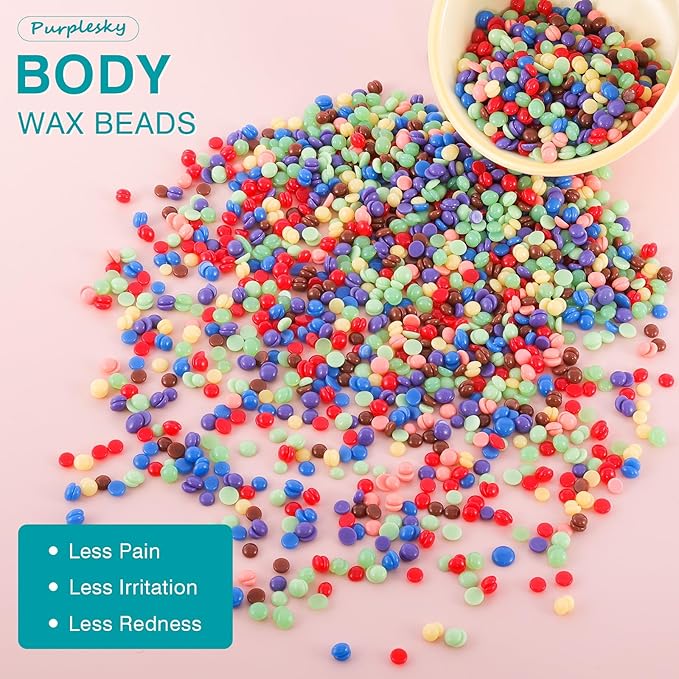 PURPLESKY Hair Removal Wax, 40oz Hard Wax Beads for Bikini, Body, Face, Fast Melt Waxing Beans Bulk (Lavender Scent)-Velvo Beauty