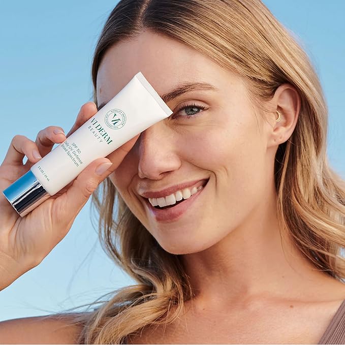 VI Derm SPF 50 Daily UV Defense Sunscreen - Broad Spectrum Sunblock for Face & Body - Lightweight, Oil-Free, Fast-Absorbing Skincare Protector - Clean, Non-Greasy Formula - Fragrance Free, 2 Fl Oz-Velvo Beauty