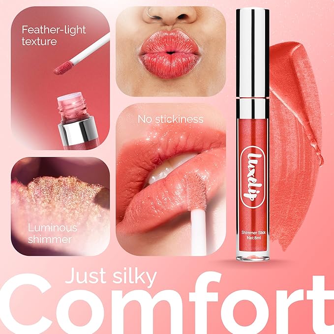 LuxeLip™ Matte Lipstick, Hydrating Non-Sticky Lip Gloss for Luminous Shine & Moisturized Lips, Lightweight, Long-Lasting Glossy Finish, Cruelty-Free Lip Makeup for Women (Terra Bronze, 8ml)-Velvo Beauty