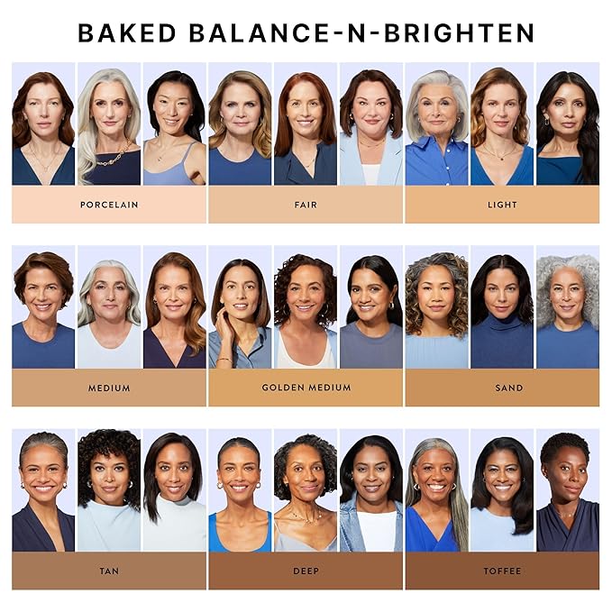 LAURA GELLER NEW YORK Award-Winning Baked Balance-n-Brighten Color Correcting Powder Foundation - Medium - Buildable Light to Medium Coverage - Demi-Matte Natural Finish-Velvo Beauty