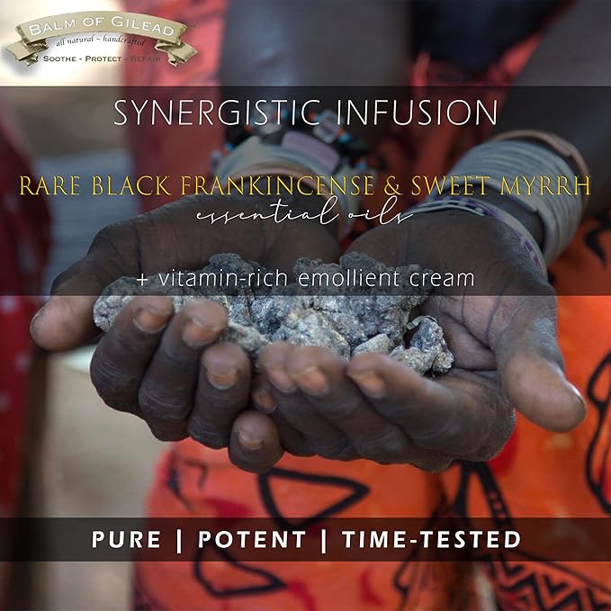 BALM OF GILEAD Foot Healing Cream – Frankincense & Sweet Myrrh Moisturizer for Sensitive Skin - Relieving Foot Therapy & Diabetic Skin Healing - Deeply Nourishing & Synergistic Cream-Velvo Beauty