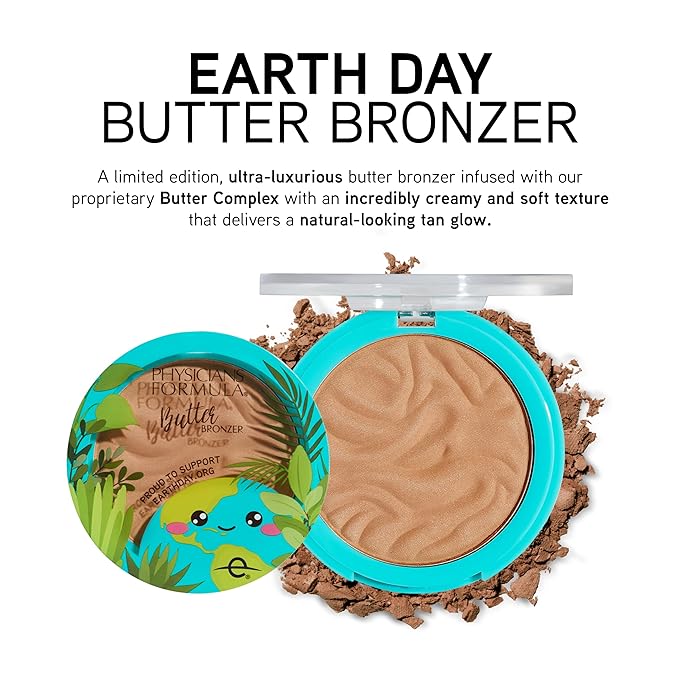 Physicians Formula Earth Day Butter Bronzer Deep Bronzer, Clean Beauty, Dermatologist Tested, Vegan, Cruelty-Free-Velvo Beauty
